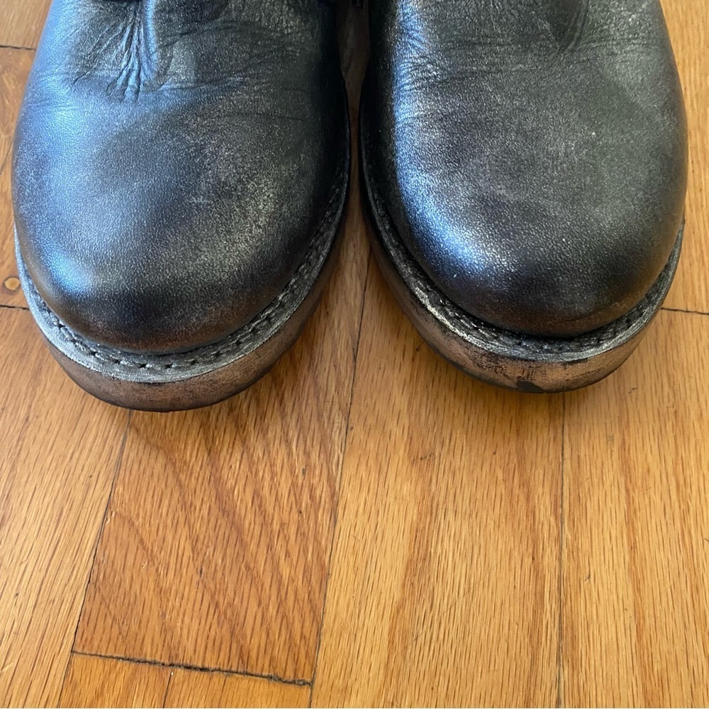 Frye Metallic Leather Combat Boots - Picture 3 of 8